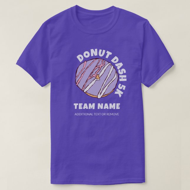 Custom Donut Dash 5k Team T-Shirt (Design Front)