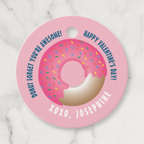 Custom Donut Forget Youre Awesome Valentines day Favor Tags