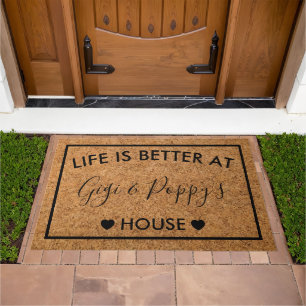 Custom Doormat for Grandparents Nana and Pap Gift 