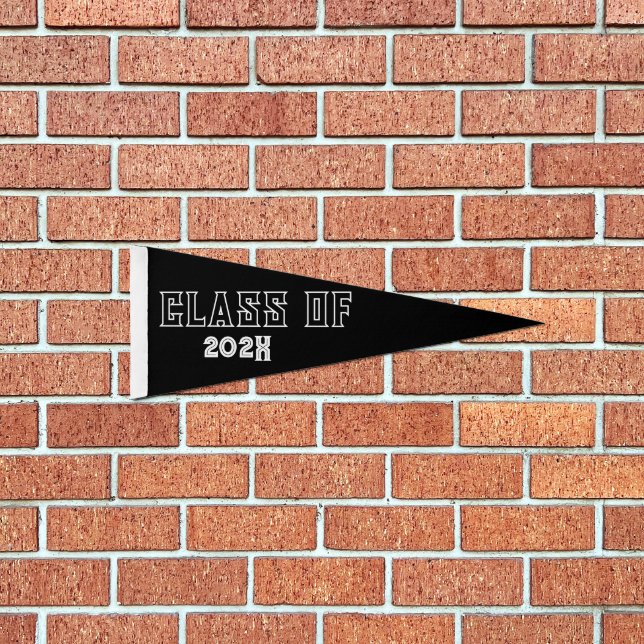 Custom Dorm Decor Graduation College or School  Pennant Flag (Front)