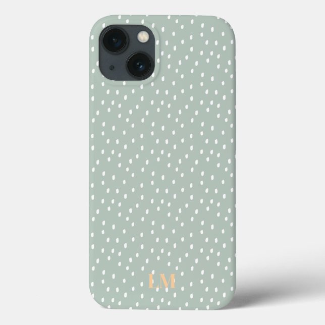 Custom Dots Green Phone Case (Back)