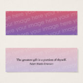 Custom Double Photo Bookmark w/Emerson Quote (Front & Back)