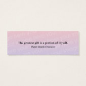 Custom Double Photo Bookmark w/Emerson Quote (Back)