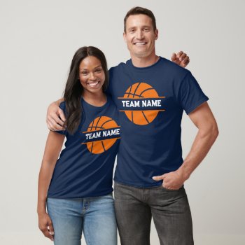 Custom Double Sided Basketball Team Name Number T-shirt by _PixMe_ at Zazzle