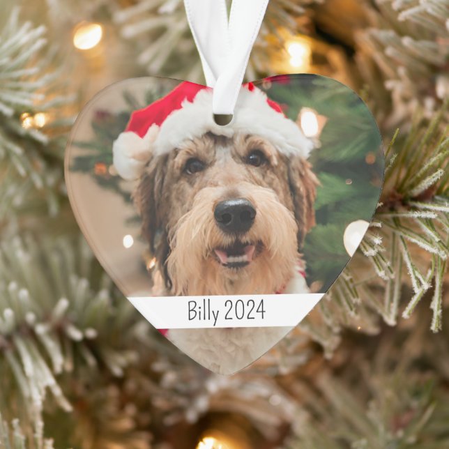 Custom Double Sided Dog Pet Christmas Ornament (Tree)