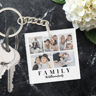 Custom Double Sided Family Photo Keychain