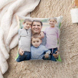 Custom Double Sided Family Photo  Throw Pillow