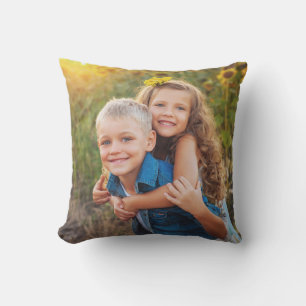 Custom Double Sided Family Photo Throw Pillow