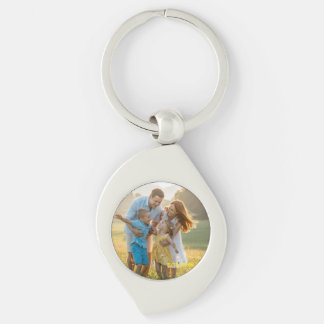 Custom Double Sided Family Two Photo Christmas Cer Keychain