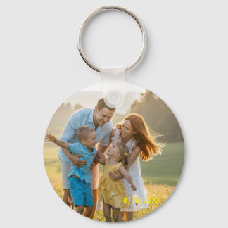 Custom Double Sided Family Two Photo Christmas Cer Keychain