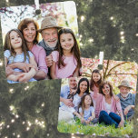 Custom Double Sided Family Two Photo Christmas Metal Ornament<br><div class="desc">Photo Collage Christmas Ornament. This custom metal ornament features a design with a two photos arranged, one on each side, making it a unique way to showcase your favorite memories on the tree. Perfect as a thoughtful gift for a dad on Father’s Day, or mom on Mother's Day or as...</div>