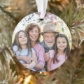 Custom Double Sided Family Two Photo Christmas Ornament | Zazzle