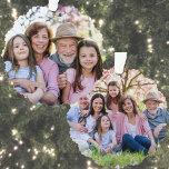 Custom Double Sided Family Two Photo Christmas Ornament Card<br><div class="desc">Photo Collage Christmas Paper Ornament Card. This custom paper ornament doubles as a holiday card and features two photos—one on each side—so you can share your favorite memories in a unique and festive way. It’s perfect for mailing to friends and family or hanging on the tree as a keepsake. You...</div>