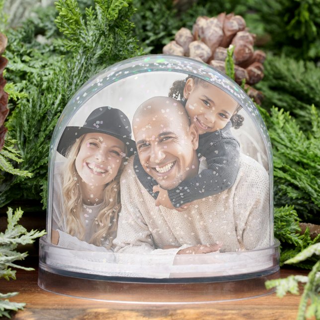 Custom Double Sided Family Two Photo Snow Globe (Custom Double Sided Family Two Photo Snow Globe)