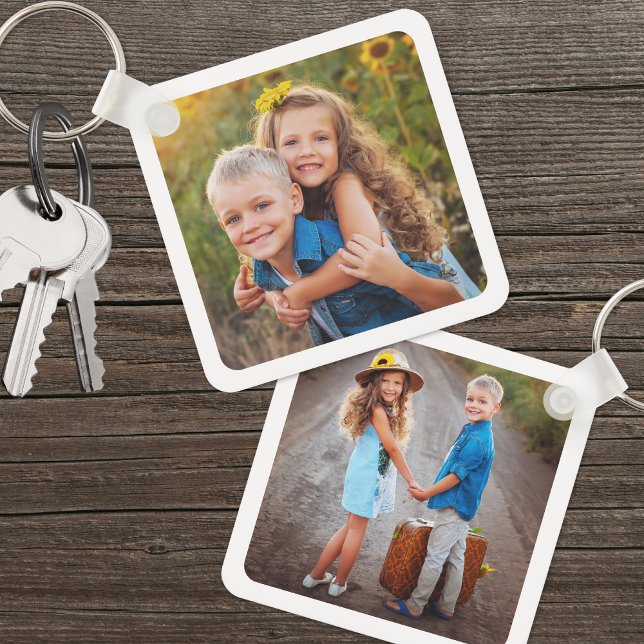Custom Double Sided Kids Two Photo Keychain (Custom Double Sided Kids Two Photo keychain)