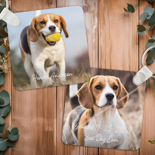 Custom Double Sided Pet 2 Photo Dog Lover Keychain