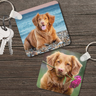 Custom Double Sided Pet Photo Keychain