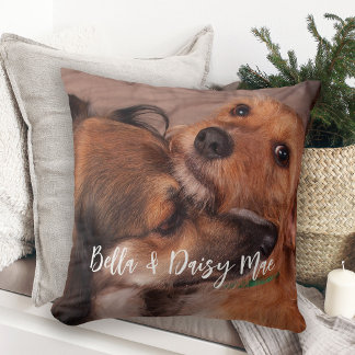 Custom Double-Sided Pet Photo Throw Pillow