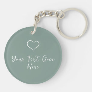 Custom Double-Sided Photo and Text Keychain