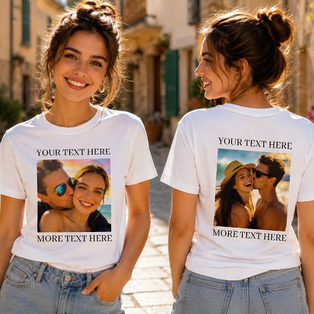 Custom Double Sided Photo and Text Tri-Blend Shirt (Creator Uploaded)