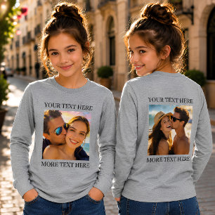 Custom Double Sided Photo and Text Tri-Blend Shirts
