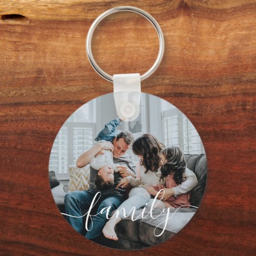 Custom Double_Sided Photo Family Love Personalized Keychain