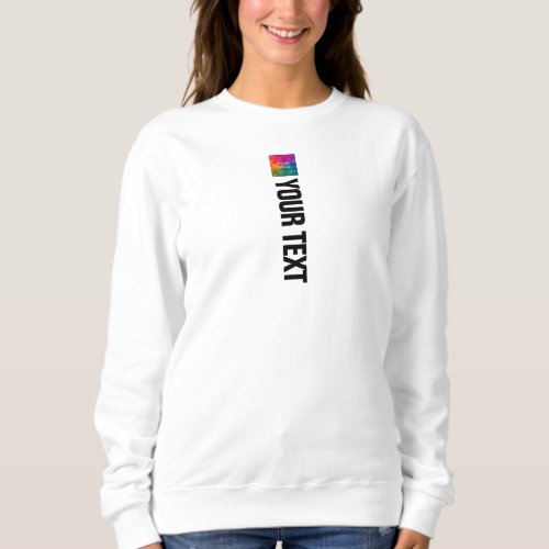 Custom Double Sided Print Template Womens Modern Sweatshirt