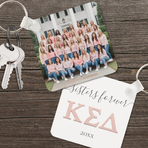 Custom Double Sided Sorority Photo Keychain