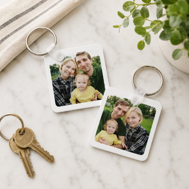 Custom Double Sided Two-Photo Keepsake Keychain (Creator Uploaded)