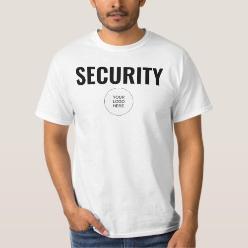 Custom Double Sided Value Mens Staff Security T_Shirt