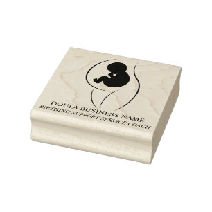 Custom Doula & Birth Coach Professional Logo Rubber Stamp
