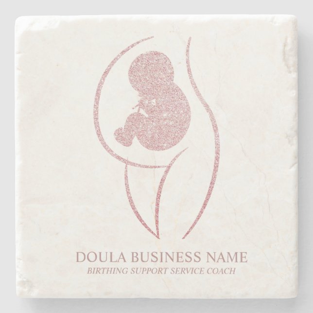 Custom Doula Birth Coach Stone Coaster (Front)
