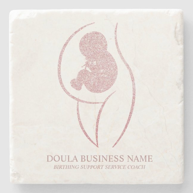 Custom Doula Birth Coach Stone Coaster