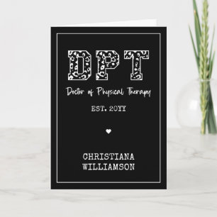 Custom DPT Doctor of Physical Therapy Card