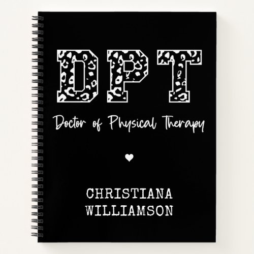Custom DPT Doctor of Physical Therapy Gift Notebook