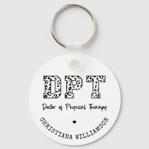 Custom DPT Doctor of Physical Therapy Gifts Keychain