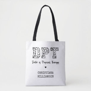 Custom DPT Doctor of Physical Therapy Gifts Tote Bag