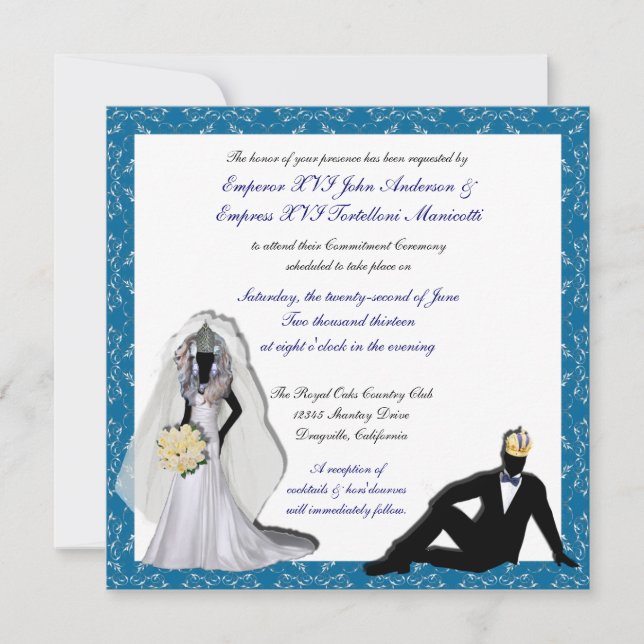 Custom Drag Imperials Royal Wedding Invitations (Front)