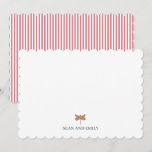 Custom Dragonfly Wedding Stationary Thank You Card