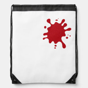 Custom Drawstring Bag – Red Splash Print