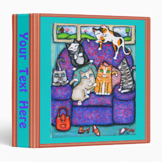 Custom DrCats On Chairs Art Binder