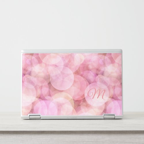 Custom Dreamy Pastel Rose Pink Fun Bubbles Pattern HP Laptop Skin