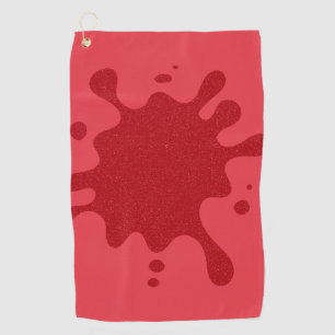 Custom Drip Golf Towel – Tomato Red Splash