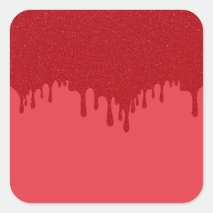 Custom Drip Tomato Red Stickers – Editable