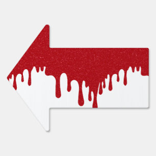 Custom Dripping Tomato Red Arrow Board Sign