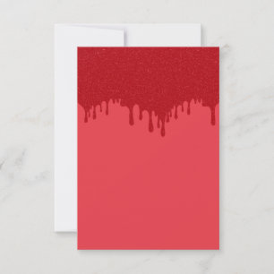 Custom Dripping Tomato Red Flat Thank You Card