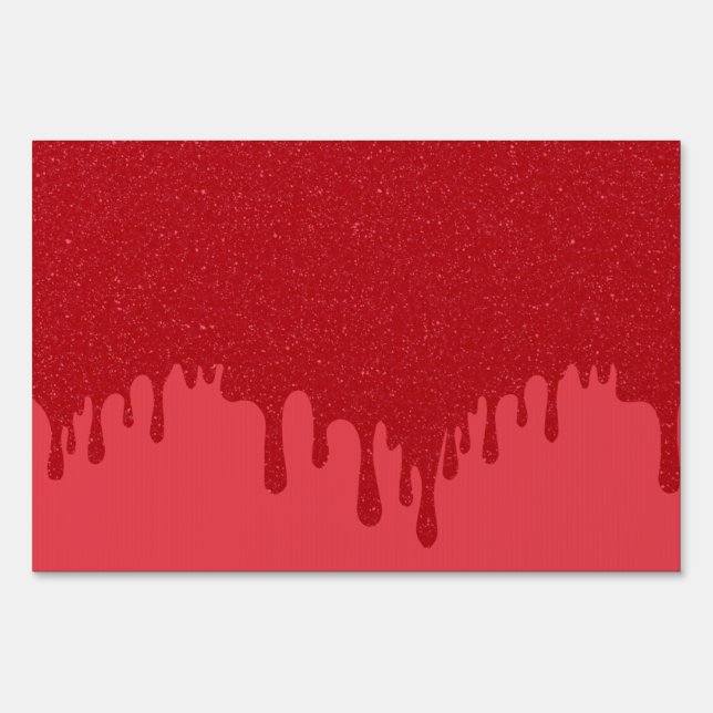 Custom Dripping Tomato Red Yard Sign Design (Front)