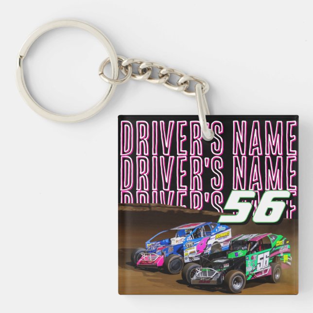 Custom Driver Photo Keychain (Front)