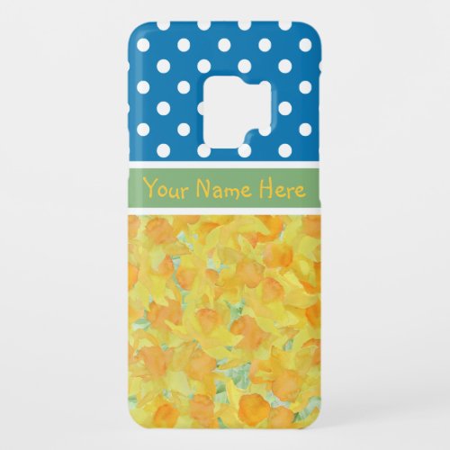 Custom Droid RAZR Case Golden Daffodils Gingham Case_Mate Samsung Galaxy S9 Case