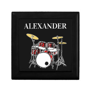 Custom Drummer Rock & Roll Drum Musician Keepsake Gift Box